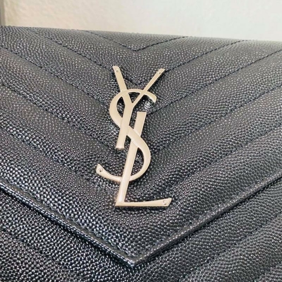 100% Auth YSL WOC Large Envelope Crossbody Bag - Picture 8 of 11